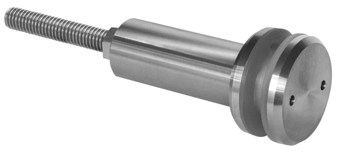 Conector 40x67 mm para vidrio muro. HRD 1311 — vista técnica